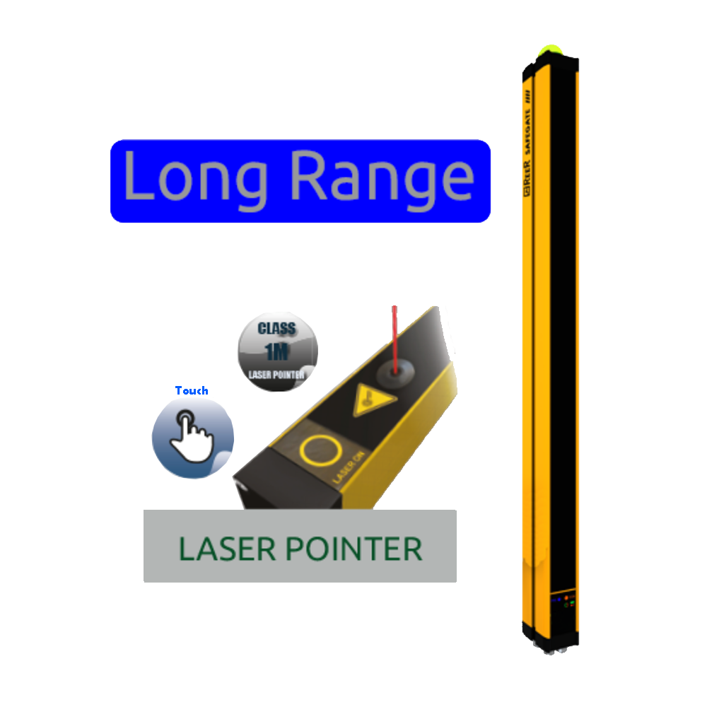 1390038 REER ACCESS GRID, A/M RESET, NO MUTING, XL RANGE, STATUS LAMP, LASER, CONTROL H:956MM(SO 4B LR ILP)