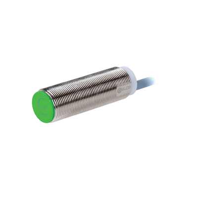 FI8-G18-CD6L ELCO THREADED CYLINDRICAL INDUCTIVE SENSOR M18, SWITCHING DISTANCE 8 MM, FLUSH, IP68, -30 TO 85 DEG C, 2-WIRE DC, CABLE 2 M
