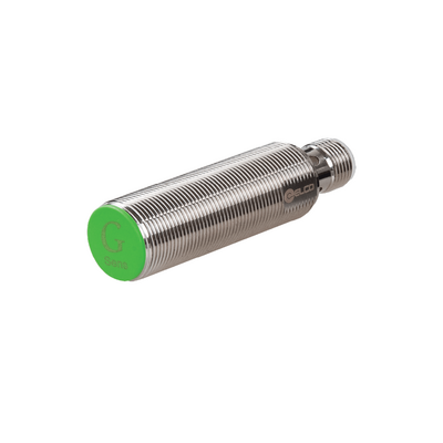 FI8-G18-OP6L-Q12 ELCO THREADED CYLINDRICAL INDUCTIVE SENSOR M18, SWITCHING DISTANCE 8 MM, FLUSH, IP68, -30 TO 85 DEG C, PNP NO, M12 CONNECTOR
