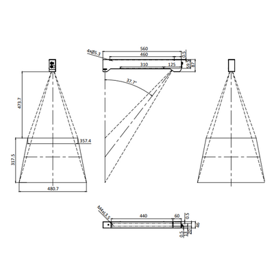 LVM2490 ELCO 3D SENSOR LVM24 SERIES, INT CPU, UP TO 8 SENSORS W/ C800, RANGE 473.7 - 791.2MM, FOV 257.4 - 480.7MM, ENC TRIG/2DO/RS485, PROFINET/ModbusTCP