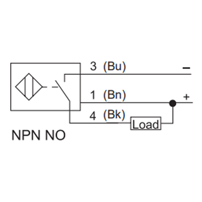 FI8-G18-ON6L ELCO THREADED CYLINDRICAL INDUCTIVE SENSOR M18, SWITCHING DISTANCE 8 MM, FLUSH, IP68, -30 TO 85 DEG C, NPN NO, CABLE 2 M