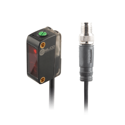 OS10S-K1000CP6-0.3-Q12 ELCO PHOTOELECT SENSOR, OS10S-SERIES, DIFF, RED BEAM, OR:20-1000MM, PNP, LO/DO, 10TO30VDC, -20TO60 DEG C, SW FRQ:200HZ, 0.3 M+M12 4-PIN