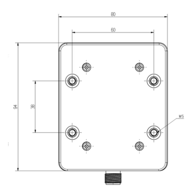 RF30-WR-Q95H ELCO RFID RF30-SERIES, 13.56MHZ, ISO15693, RS-485, MODBUS RTU, 94X80X34MM, PC+PBT,-25 TO 70 DEG C, M12X1-MALE, OP DIST 0-120MM