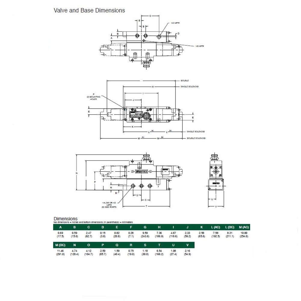 A14SS43A8000030 NUMATICS/AVENTICS SOLENOID VALVE/BASE<BR>125 SERIES 4/2 DETENT 120VAC 1/2" NPT, 5 PIN MINI CONN