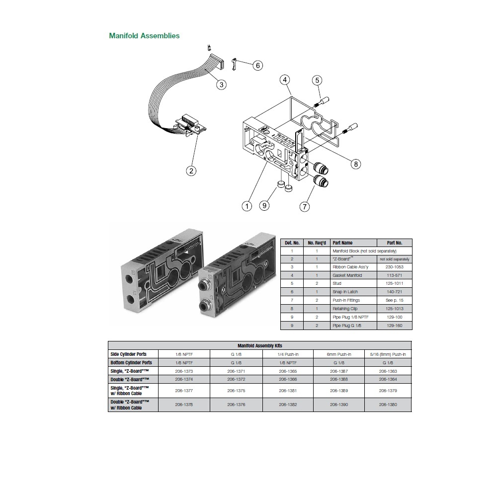 125-1013 NUMATICS/AVENTICS MANIFOLD PART<BR>2005 SERIES MANIFOLD BLOCK RETAINING CLIP
