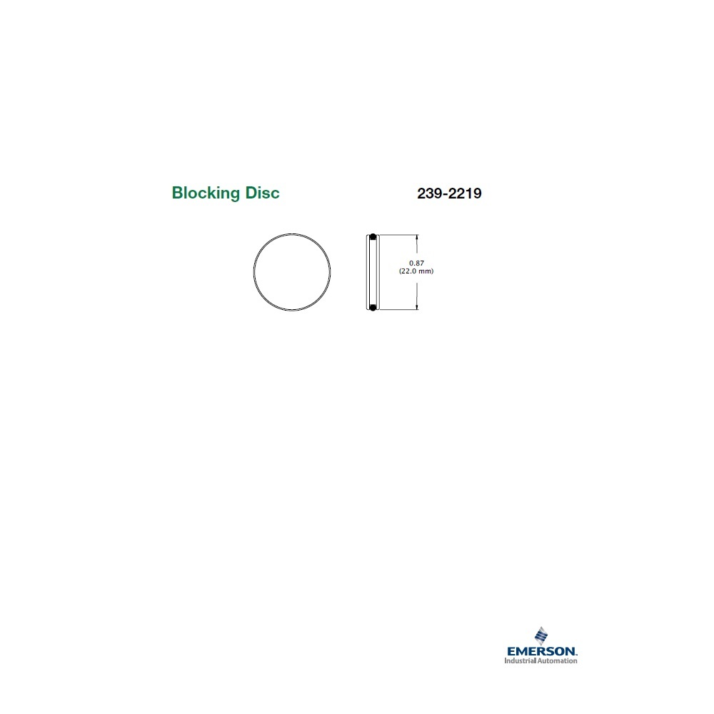 239-2219 NUMATICS/AVENTICS BLOCKING DISC<BR>2035 SERIES