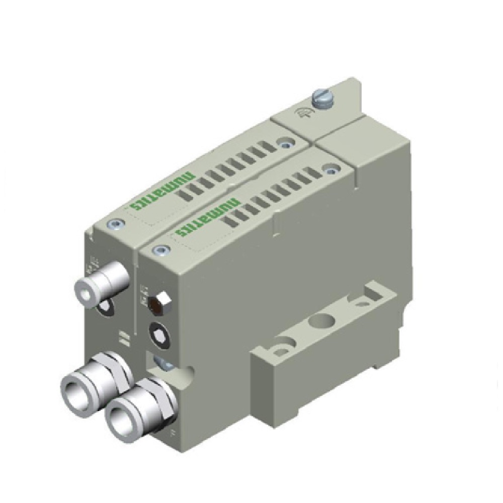 K501AK429465008 NUMATICS/AVENTICS END PLATE KIT<BR>501 SERIES 5/16" (8MM) TUBE W/MUFFLER & DIN RAIL