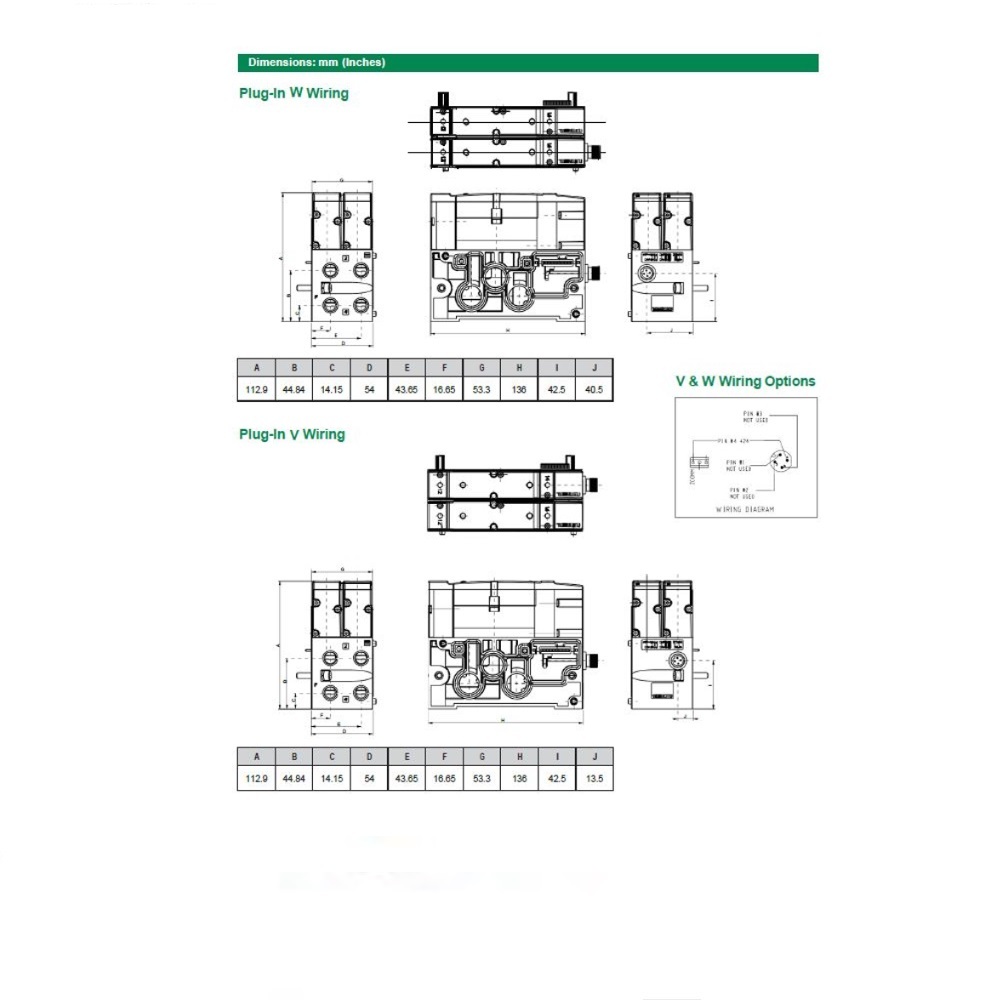 8503AMM22VA0020 NUMATICS/AVENTICS AUXILIARY INLET MANIFOLD BLOCK<BR>503 SERIES 2 STA 1/4" NPT SIDE PORTS DZB (ISO) M12 STA 1