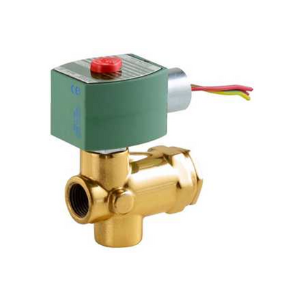 8263H232 120/60 ASCO BRASS PROCESS SOLENOID VALVE 8263 SERIES 2/2 NC SPR RTN 120VAC, 0.35CV, 3/8" NPT