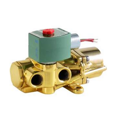 8344G080 CD 120/60 ASCO BRASS PROCESS SOLENOID VALVE<BR>8344 SERIES 4/2 INLINE 120VAC, 1.4 CV, 3/8" NPT, CONTINUOUS DUTY