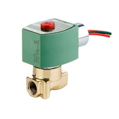 8262H202 120/60 ASCO BRASS PROCESS SOLENOID VALVE 8262 SERIES 2/2 NC SPR RTN 120VAC, 0.52CV, 1/4" NPT