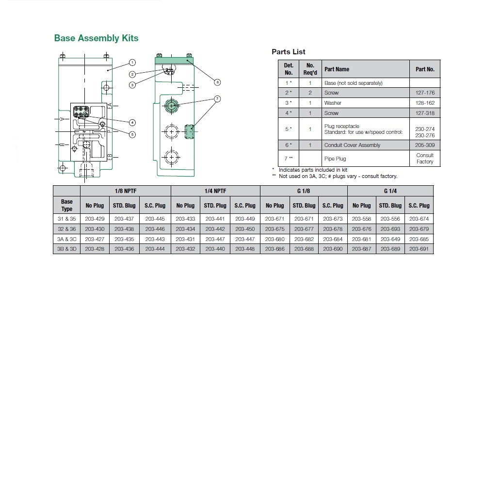 203-433 NUMATICS/AVENTICS VALVE BASE<BR>MK8 SERIES 1/4" NPT SIDE PORTS NO PLUG (31/35)