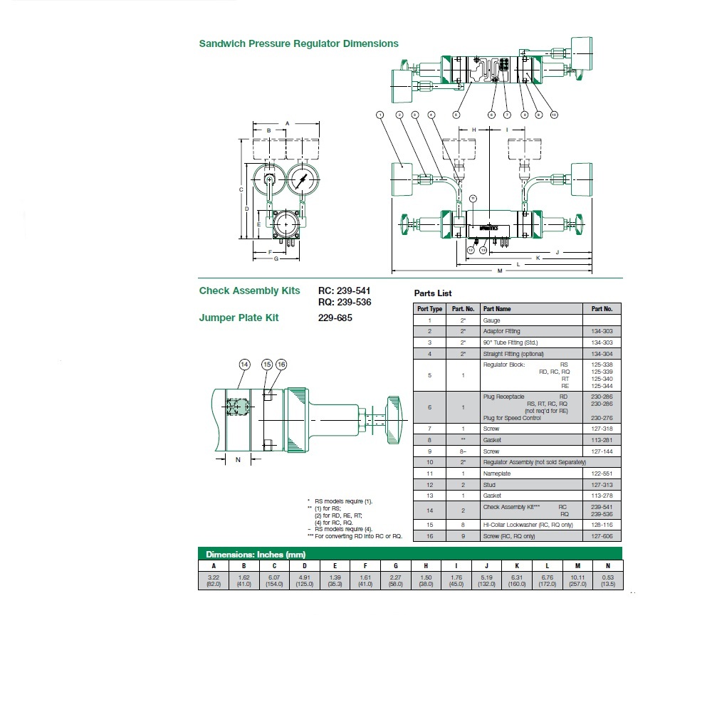 127-144 NUMATICS/AVENTICS SANDWICH REGULATOR PART<BR>MK8 SERIES SCREW