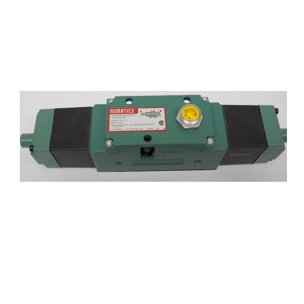A23SS4008000030 NUMATICS/AVENTICS SOLENOID VALVE<BR>250 SERIES 4/2 DETENT 120VAC, 5 PIN MINI CONN