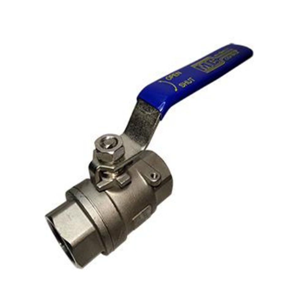 SSR-100 MIDWEST STAINLESS STEEL BALL VALVE<BR>1" NPT FEMALE, LEVER HANDLE, 1000PSI