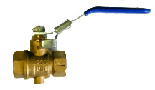 MIDWEST BRASS BALL VALVE<BR>1 1/2" NPT FEMALE, VENTED, LEVER HANDLE, 300PSI, AUTO DRN