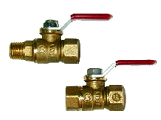 MIDWEST BRASS MINI BALL VALVE<BR>1/4" NPT MALE/FEMALE, LEVER HANDLE, 600PSI