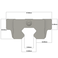 LSH15BK-F2N-N-D-M4 AIRTAC PROFILE RAIL BEARING<br>LSH 15MM SERIES, NORMAL ACCURACY WITH NO PRELOAD (D) STANDARD, BOTTOM MOUNTING FLANGE - NORMAL BODY