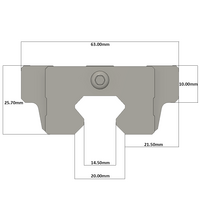 LSH20BK-F1L-H-D-M6 AIRTAC PROFILE RAIL BEARING<br>LSH 20MM SERIES, HIGH ACCURACY WITH NO PRELOAD (D) STANDARD, TOP MOUNTING FLANGE - LONG BODY