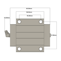 LSH25BK-F1N-H-D-M6 AIRTAC PROFILE RAIL BEARING<br>LSH 25MM SERIES, HIGH ACCURACY WITH NO PRELOAD (D) STANDARD, TOP MOUNTING FLANGE - NORMAL BODY