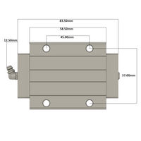 LSH25BK-F2L-N-SB-M6 AIRTAC PROFILE RAIL BEARING<br>LSH 25MM SERIES, NORMAL ACCURACY WITH MEDIUMIUM PRELOAD (SB), BOTTOM MOUNTING FLANGE - LONG BODY