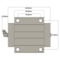 LSH25BK-F2N-H-SB-M6 AIRTAC PROFILE RAIL BEARING<br>LSH 25MM SERIES, HIGH ACCURACY WITH MEDIUMIUM PRELOAD (SB), BOTTOM MOUNTING FLANGE - NORMAL BODY