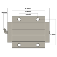 LSH30BK-F1L-N-SB-M6 AIRTAC PROFILE RAIL BEARING<br>LSH 30MM SERIES, NORMAL ACCURACY WITH MEDIUMIUM PRELOAD (SB), TOP MOUNTING FLANGE - LONG BODY