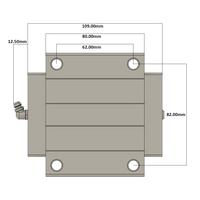 LSH35BK-F1N-N-D-M6 AIRTAC PROFILE RAIL BEARING<br>LSH 35MM SERIES, NORMAL ACCURACY WITH NO PRELOAD (D) STANDARD, TOP MOUNTING FLANGE - NORMAL BODY