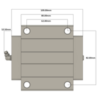 LSH35BK-F2N-H-D-M6 AIRTAC PROFILE RAIL BEARING<br>LSH 35MM SERIES, HIGH ACCURACY WITH NO PRELOAD (D) STANDARD, BOTTOM MOUNTING FLANGE - NORMAL BODY