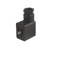 CANFIELD SOLENOID VALVE CONNECTOR<BR>FORM B IND 2+G PG9 CG FW 6-48VAC/DC (BK) (25 PC'S)