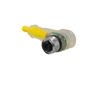 TURCK CORDSET&lt;BR&gt;3 PIN M12 FEMALE ELB 2M PVC YE 20AWG 10-30VDC PNP LED