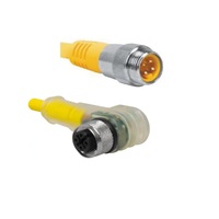 TURCK CORDSET&lt;BR&gt;4 PIN M12 F/M STR 0.6M TPE YE WELD 22AWG 10-30VDC PNP LED