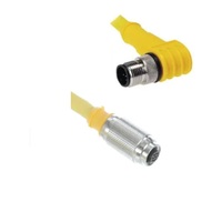 TURCK CORDSET&lt;BR&gt;4 PIN M12 F/M STR/ELB 6M TPE YE WELD 18AWG 250VAC/DC