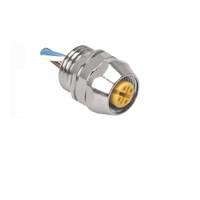 TURCK CIRCULAR CONNECTOR&lt;BR&gt;4 PIN M12 FEMALE STR FM 0.5M 22AWG PG9 THR 60VAC/75VDC