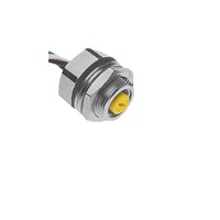 TURCK CIRCULAR CONNECTOR&lt;BR&gt;4 PIN M12 FEMALE STR BM 0.5M 18AWG PG9 THR 250VAC/DC