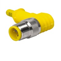 TURCK CORDSET&lt;BR&gt;10 PIN M12 MALE ELB 4M PVC GY 24AWG 60VAC/75VDC