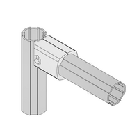 10D-28G-0 MODULAR SOLUTION D28 EXTRUDED PROFILE<BR>28MM OD FRAME WITH RIDGE MOUNT & INTERNAL 4M LONG