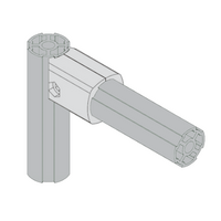 10D-28H-0 MODULAR SOLUTION D28 EXTRUDED PROFILE<BR>HEAVY 28MM OD FRAME WITH RIDGE MOUNT 4M LONG