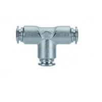 AIGNEP STAINLESS STEEL PUSH-IN FITTING<BR>4MM TUBE UNION TEE