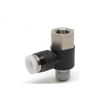 PHF3/8-02 PISCO PLASTIC PUSH-IN FITTING<BR>3/8" TUBE X 1/4" BSPT MALE/FEMALE UNIVERSAL ELBOW