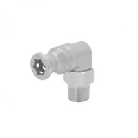 SSL6-M5 PISCO STAINLESS STEEL PUSH-IN FITTING<BR>6MM TUBE X M5 MALE ELBOW