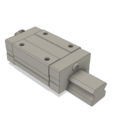 LSH25HN1X1000S20AN-M6 AIRTAC PROFILE RAIL ASSEMBLY<br>LSH 25MM NORMAL ACCURACY, NO PRELOAD, STANDARD SQUARE MOUNT - STANDARD BLOCK, RAIL L = 1000MM QTY: 1 BLOCK