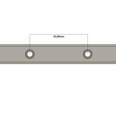 LSD25F1N2X220S20CH-M6 AIRTAC LOW PROFILE RAIL ASSEMBLY<br>LSD 25MM, TOP MOUNT FLANGE, STANDARD BODY, RAIL L = 220MM, MEDIUM PRELOAD, HIGH ACCURACY, QTY: 2 BLOCKS