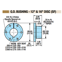 08011177 TOLOMATIC QUICK DISDISCONNECT BUSHING, 12" & 16" DISC DIAMETER, 2.75" BORE