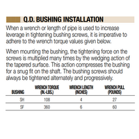 08011138 TOLOMATIC QUICK DISCONNECT BUSHING, USED WITH DISC DIAMETER 8" & 10", 1.438" BORE