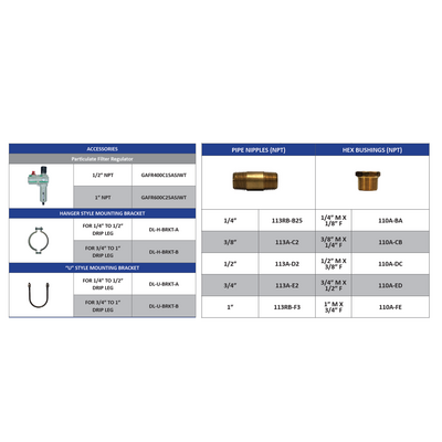 DL-H-BRKT-B DRIP LEG PART<br>HANGER MOUNT FOR 3/4" TO 1" DRIPLEG