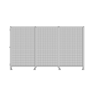 M-10351-M-12X12-0 ROBOTIC PERIMETER INDUSTRIAL GUARDING PREMADE CELL, 1" WIRE MESH, 12'X12'