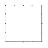 M-10351-M-16X16-0 ROBOTIC PERIMETER INDUSTRIAL GUARDING PREMADE CELL, 1" WIRE MESH, 16'X16'