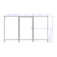 M-10351-P-12X12-0 ROBOTIC PERIMETER INDUSTRIAL GUARDING PREMADE CELL, 1/4" CLEAR POLYCARBONATE, 12'X12'