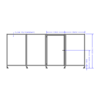 M-10351-P-16X16-0 ROBOTIC PERIMETER INDUSTRIAL GUARDING PREMADE CELL, 1/4" CLEAR POLYCARBONATE, 16'X16'